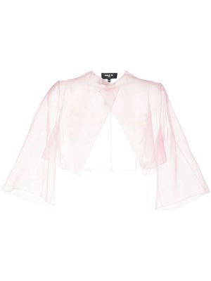 Paule Ka Organza cropped jacket - Pink