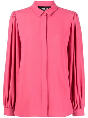 Paule Ka pleat-detail classic-collar shirt - Pink