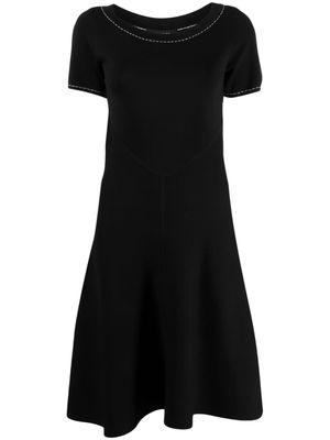 Paule Ka short-sleeve midi dress - Black