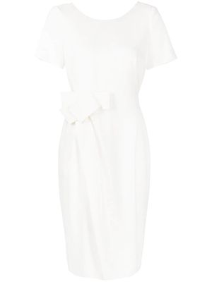 Paule Ka short-sleeve pencil dress - White