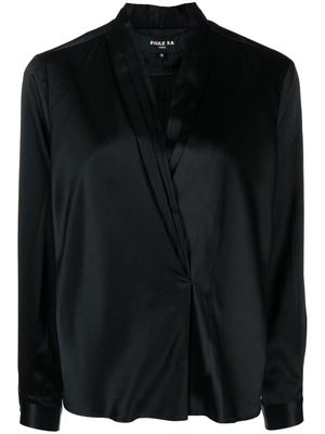 Paule Ka silk V-neck blouse - Black