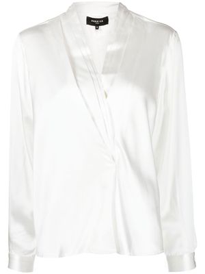 Paule Ka silk V-neck blouse - White