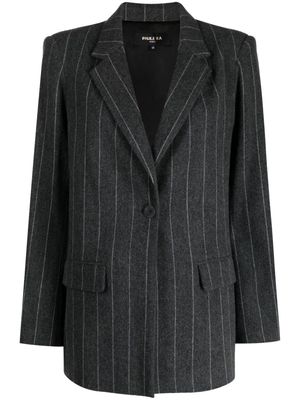 Paule Ka single-breasted pinstripe flannel blazer - Grey