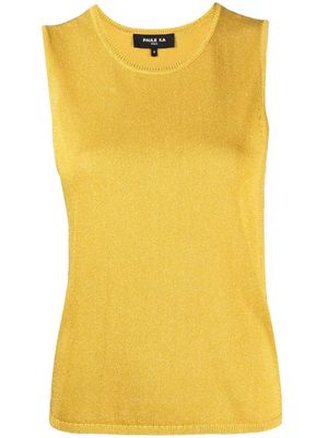 Paule Ka sleeveless knit top - Yellow