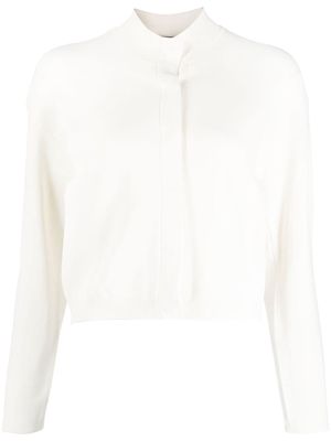 Paule Ka stretch-fit bomber jacket - White