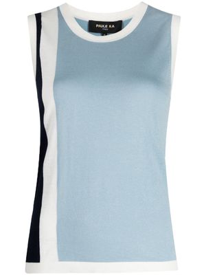 Paule Ka striped sleeveless top - Blue
