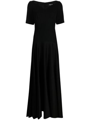 Paule Ka sweetheart-neck short-sleeved dress - Black