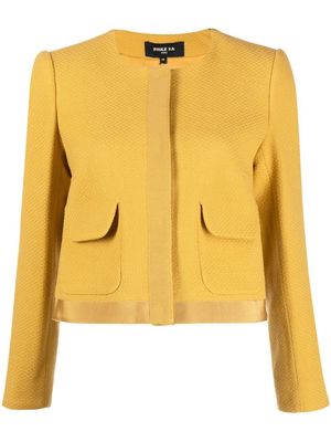 Paule Ka virgin wool jacquard jacket - Yellow