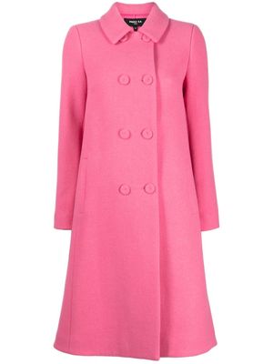 Paule Ka wool-blend double-breasted coat - Pink