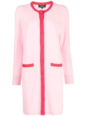 Paule Ka wool-cashmere blend cardigan dress - Pink