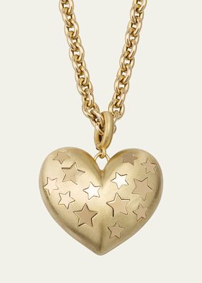 Paulette 14K Yellow Gold Big Heart Pendant Chain Necklace