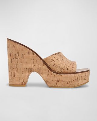 Paulita Cork Platform Slide Sandals