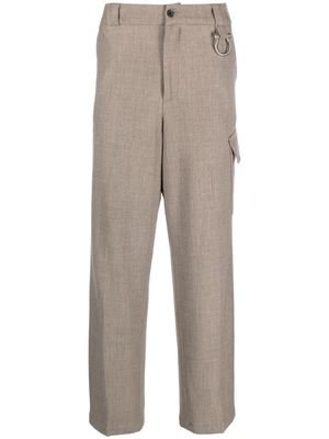Paura cargo-pocket straight-leg trousers - Neutrals
