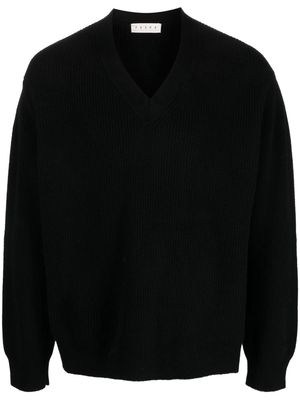 Paura cut-out virgin wool jumper - Black