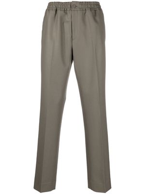 Paura elasticated-waist straight-leg trousers - Grey