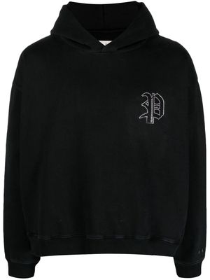 Paura logo-embellished cotton jersey hoodie - Black