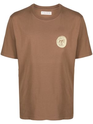 Paura logo-print cotton T-shirt - Brown