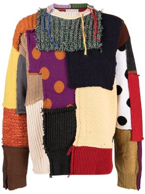 Paura patchwork chunky-knit jumper - Multicolour