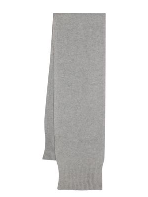 Paura ribbed-edge virgin wool scarf - Grey