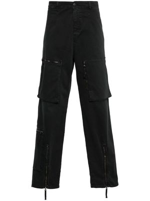 Paura Sangi Multi-Pocket cargo pants - Black