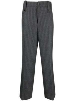 Paura stripe-print straight-leg trousers - Grey