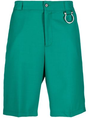 Paura virgin-wool straight-leg shorts - Green