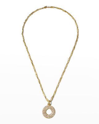 Pave Old Money Necklace with Diamonds, 26"L