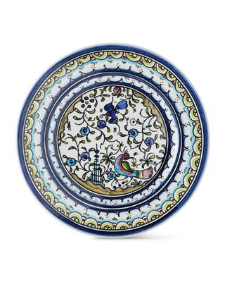 Pavoes Blue and Green Salad Plates, Set of 4