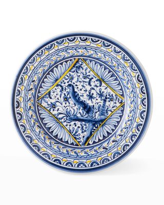 Pavoes Blue and Yellow Salad Plates, Set of 4