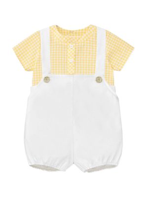 Paz Rodriguez checked cotton shorts set - White