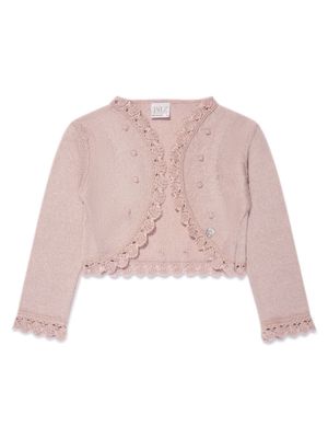 Paz Rodriguez crochet-trim cardigan - Pink