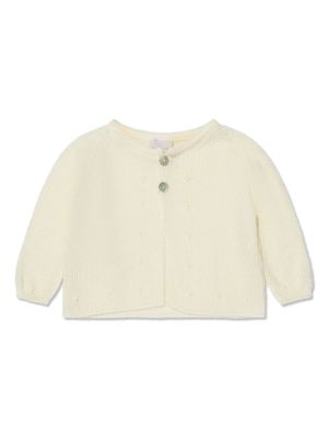 Paz Rodriguez embroidered-detail cotton cardigan - Neutrals