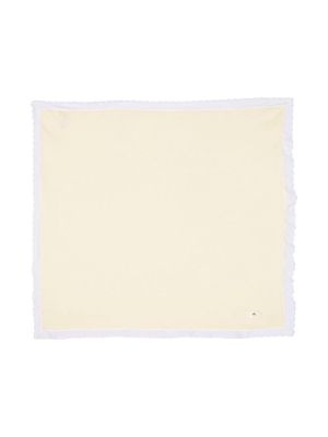 Paz Rodriguez embroidered-trim organic cotton blanket - Yellow