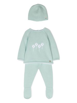 Paz Rodriguez Essentials cotton babygrow set - 13 WATER GREEN