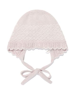 Paz Rodriguez fine-knit bow-detail hat - Pink