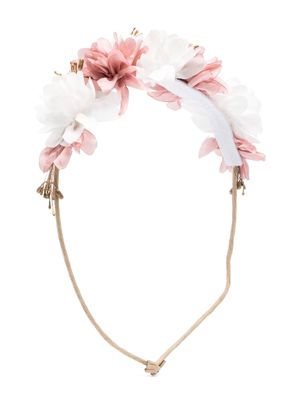 Paz Rodriguez floral-appliqué headband - Pink