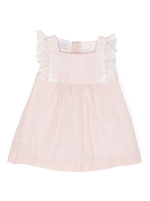 Paz Rodriguez floral lace-detail dress - Pink