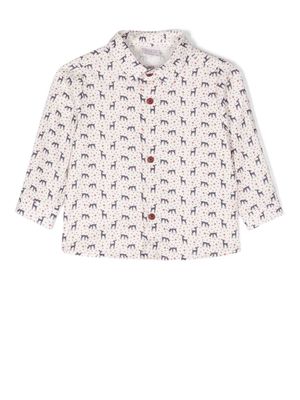 Paz Rodriguez graphic-print long-sleeve shirt - Neutrals