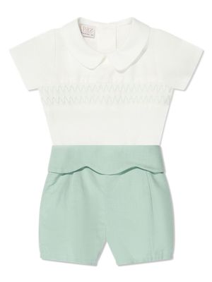 Paz Rodriguez Iris cotton shorts set - Green