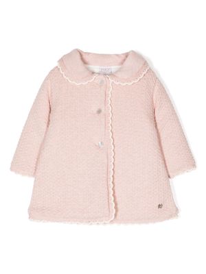 Paz Rodriguez peter pan-collar knitted coat - Pink