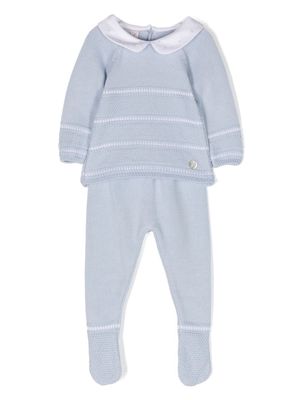 Paz Rodriguez ribbed-knit pajama set - Blue