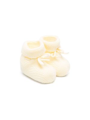 Paz Rodriguez slip-on knitted pre-walkers - Yellow