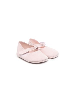 Paz Rodriguez touch-strap suede pre-walkers - Pink