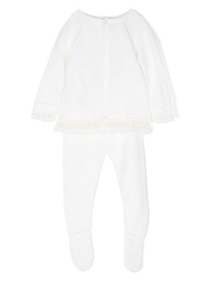 Paz Rodriguez wool-knit trouser set - White