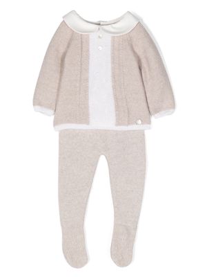 Paz Rodriguez wool trouser set - Neutrals