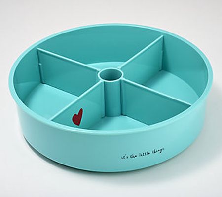 Peace Love World 12" Round Turntable with Dividers