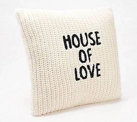 Peace Love World 20" x 20" Affirmation Dec Pillow