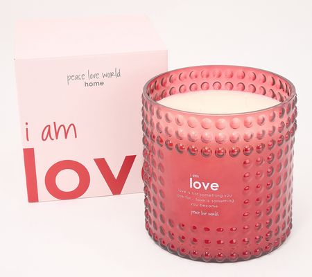 Peace Love World 90oz Jumbo "I am Love" Candle with Giftbox