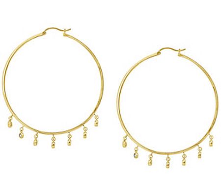 Peace Love World Alina Maria Dangle Hoops, Ster ling Silver