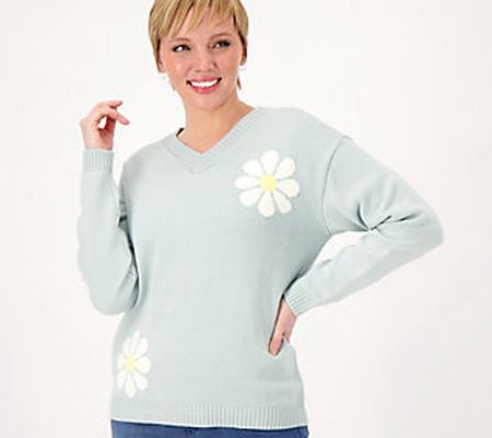 Peace Love World Garden Party Floral Sweater